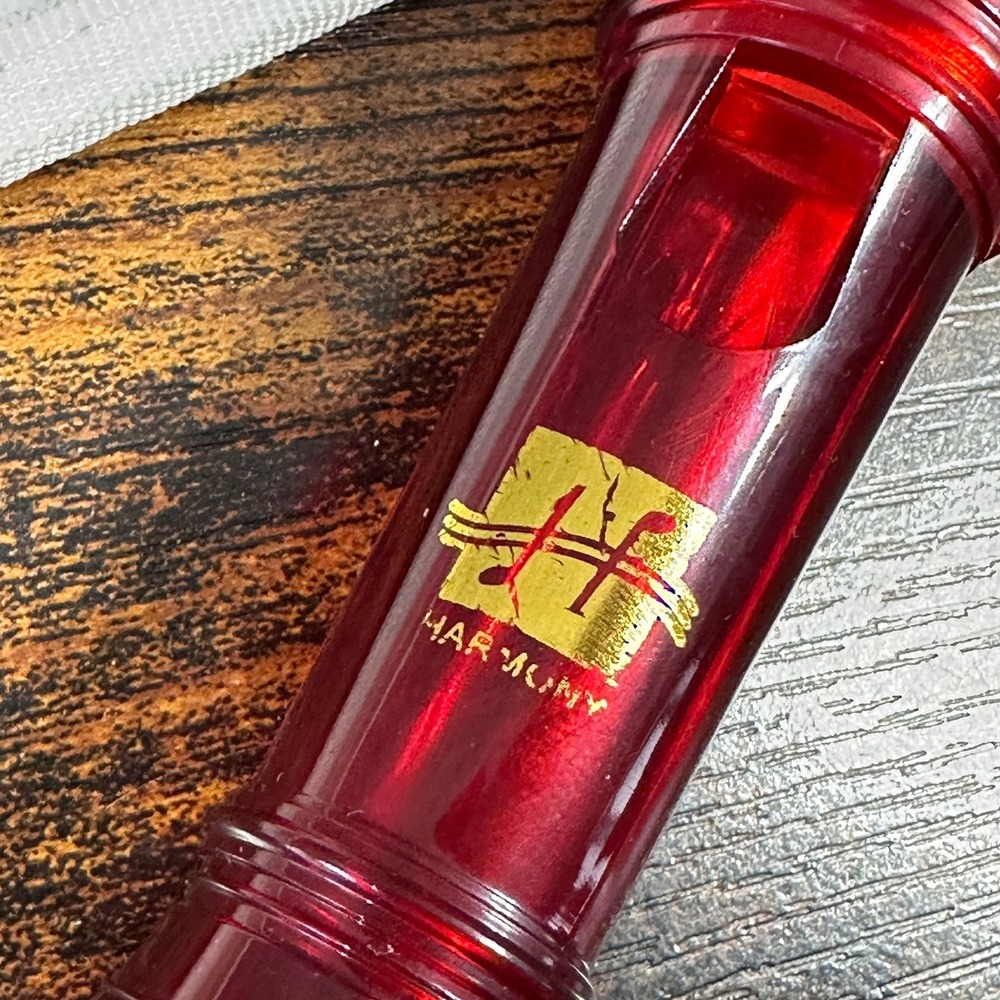 Harmony Soprano Recorder H147R Translucent Red Baroque 2-Piece with‎ Case Chart